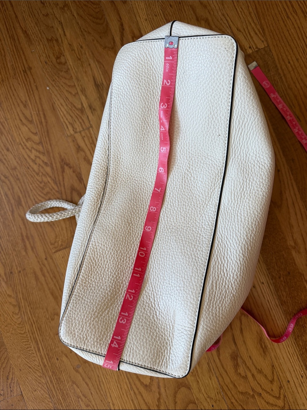 Tory Burch Ivory Pebbled Leather Braided-Handle Tote - Picture 5 of 10